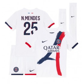 Paris Saint-Germain Nuno Mendes #25 Auswärtstrikot 2024-25 Kurzarm (+ kurze hosen)